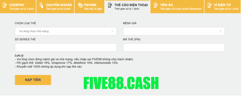 Nhà cái uy tín Five88